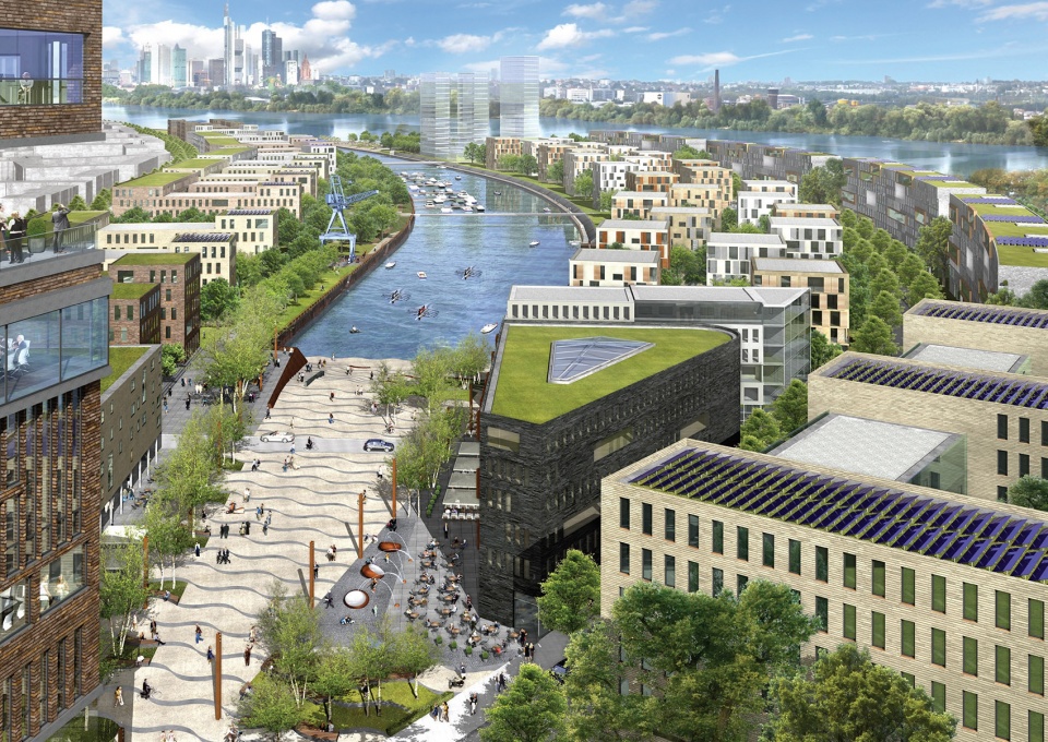 Frankfurt Offenbach Harbour Regional Planning by Ramboll Studio Dreiseitl