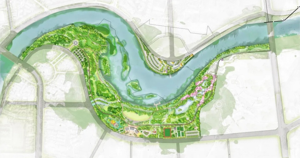 comprehensive treatment engineering of liulin park section linli national wetland park china by palm design