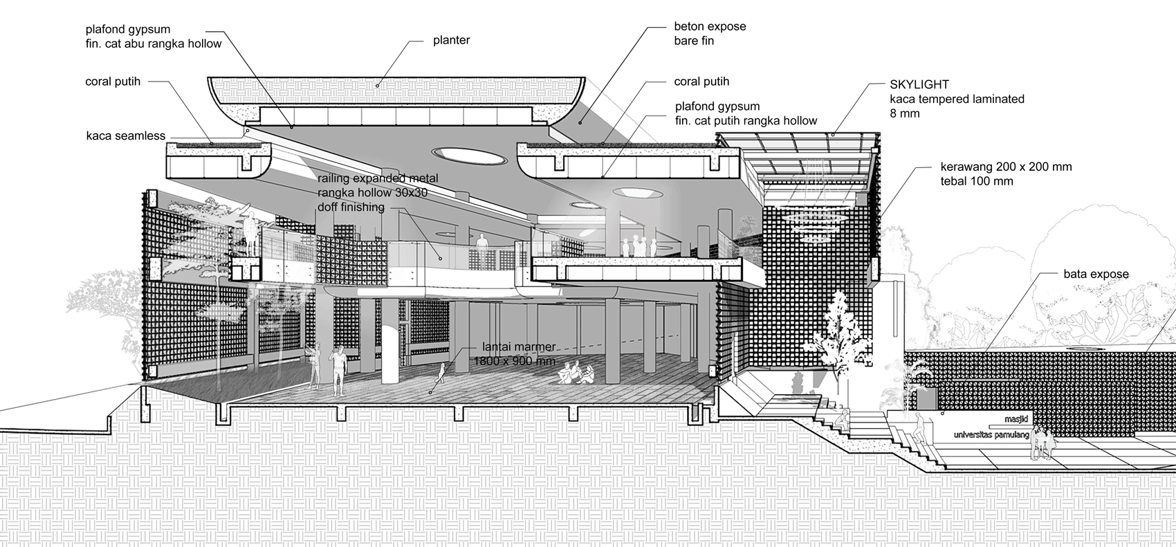 bioclimatic community mosque of pamulang by rad ar