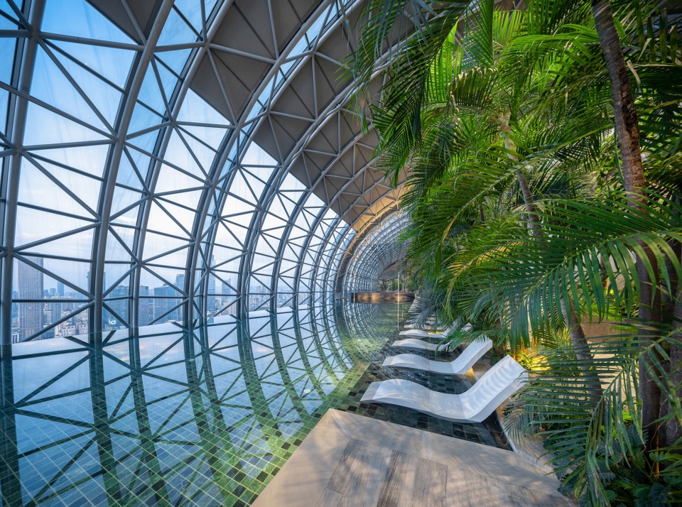 intercontinental chongqing raffles city l42 residential clubhouse china by cl3 architects safdie architects