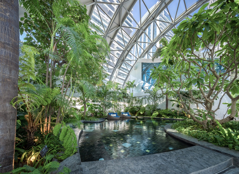 intercontinental chongqing raffles city l42 residential clubhouse china by cl3 architects safdie architects