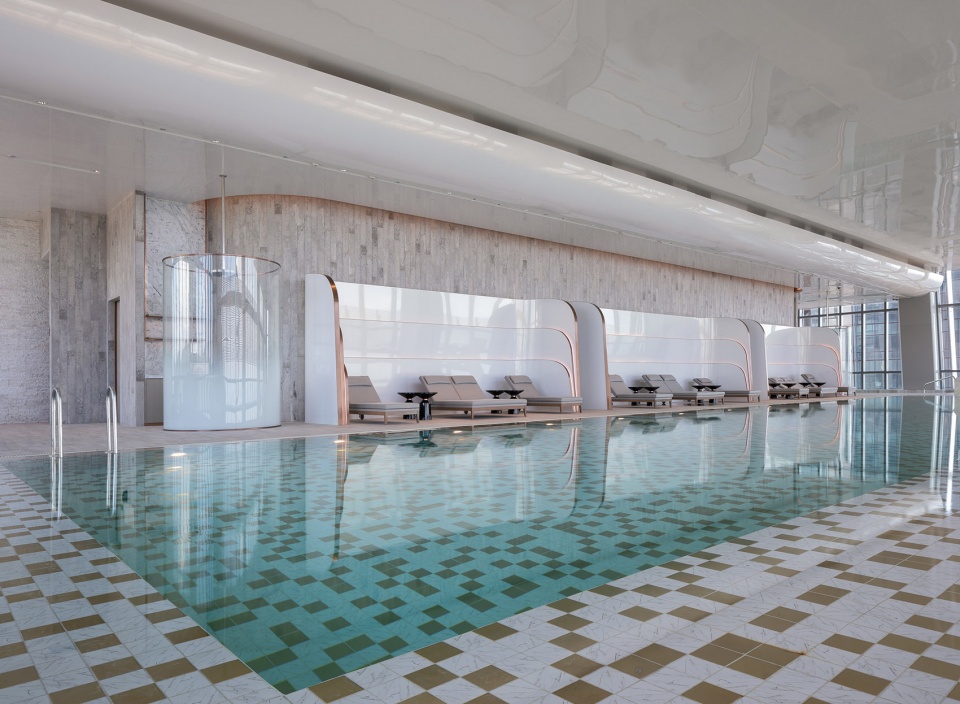 intercontinental chongqing raffles city l42 residential clubhouse china by cl3 architects safdie architects