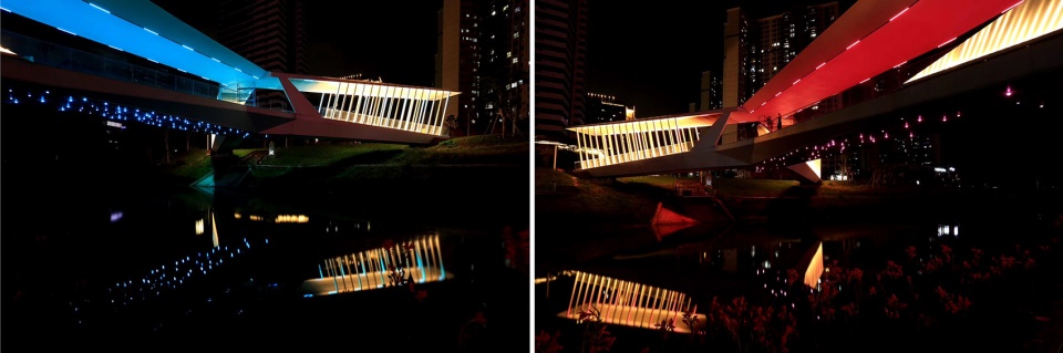 pedestrian bridge of pingshan high school china by node architecture urbanism
