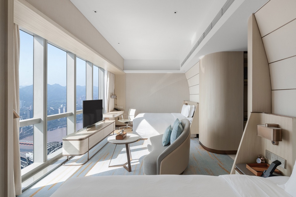 intercontinental chongqing raffles city l42 residential clubhouse china by cl3 architects safdie architects
