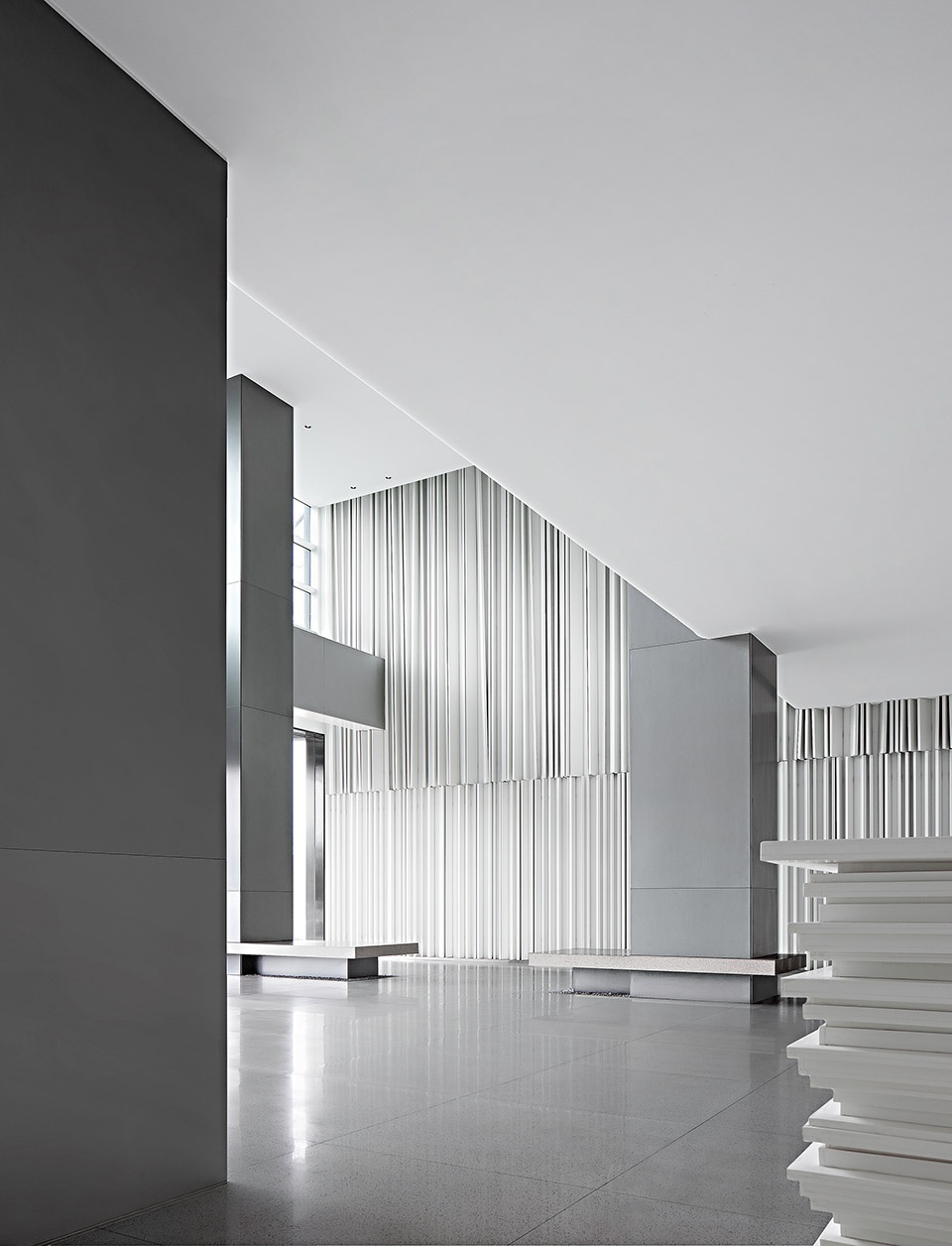 the lobby space design of dongyu logistics office building china by we design