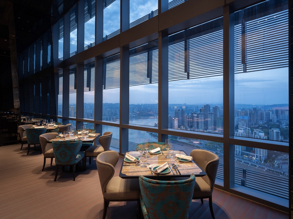 intercontinental chongqing raffles city l42 residential clubhouse china by cl3 architects safdie architects