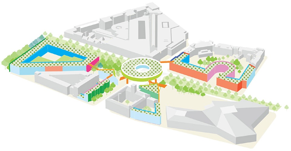 mvrdv masterplan for ettlinger tor in karlsruhe