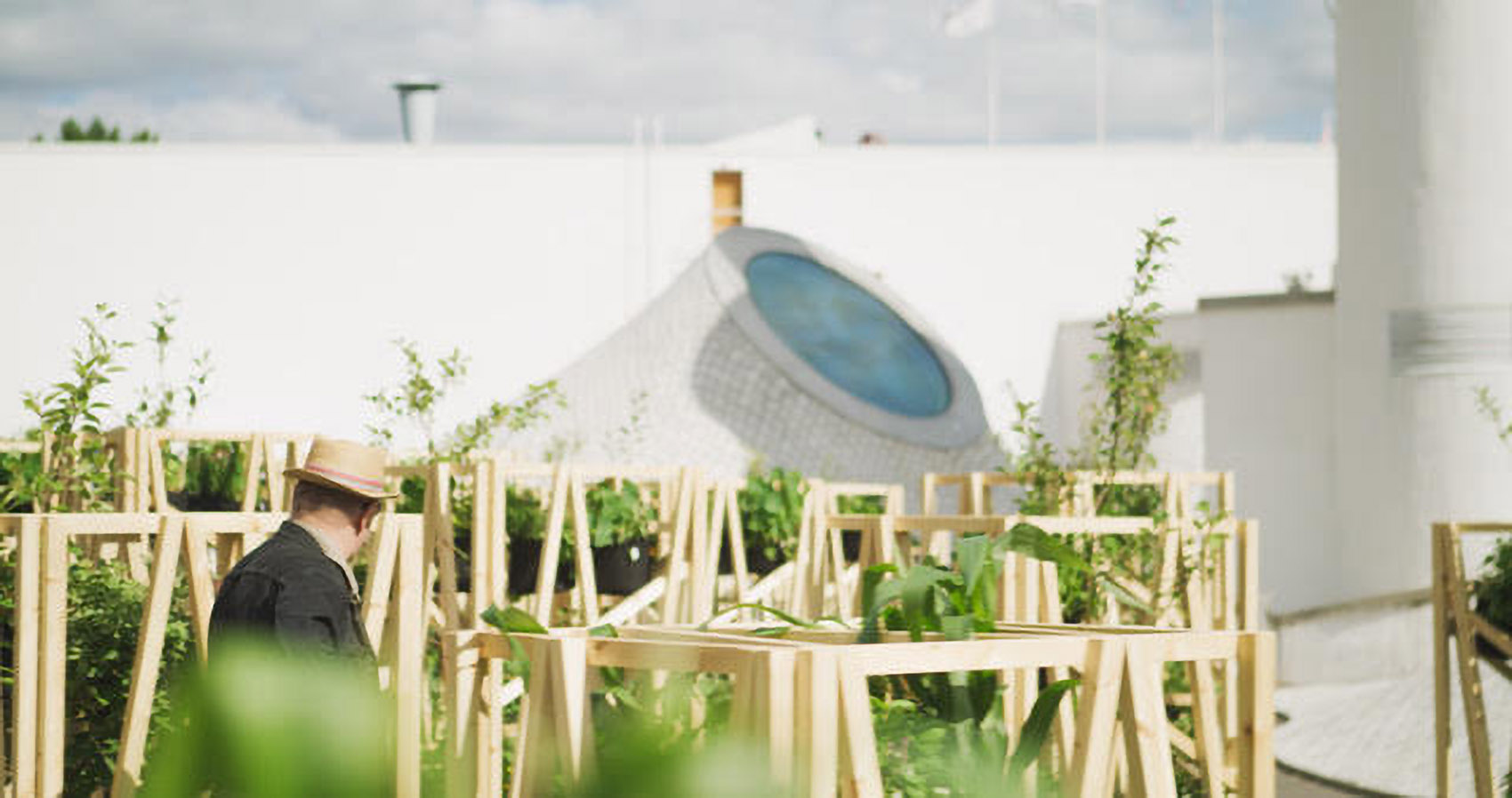 outdoor art installation at amos rexs roofscape helsinki by asmo jaaksi jkmm architects