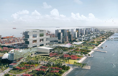 前海腾讯五带一城项目竞赛方案，深圳 / OMA