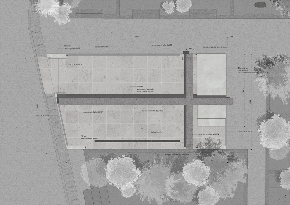 the grave of kamakura yukinoshita church by takeshi hosaka architects