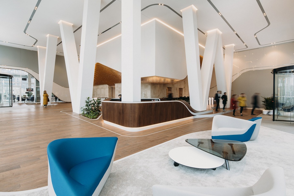 unstudio tower lobby interior remodeling by unstudio