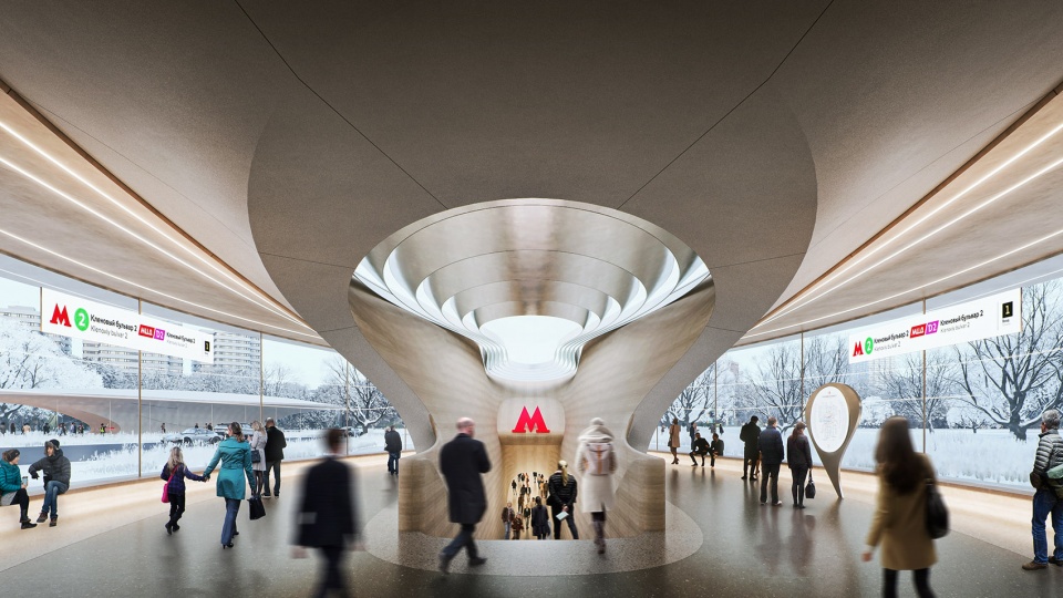 zha wins competition to build klenoviy boulevard station 2