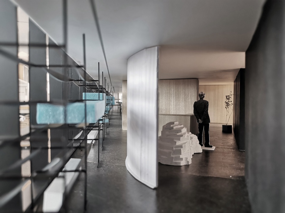 micro renovation of the space of atelier li xinggang and exhibition design of integrated geometry and poetic scenery the working place of...