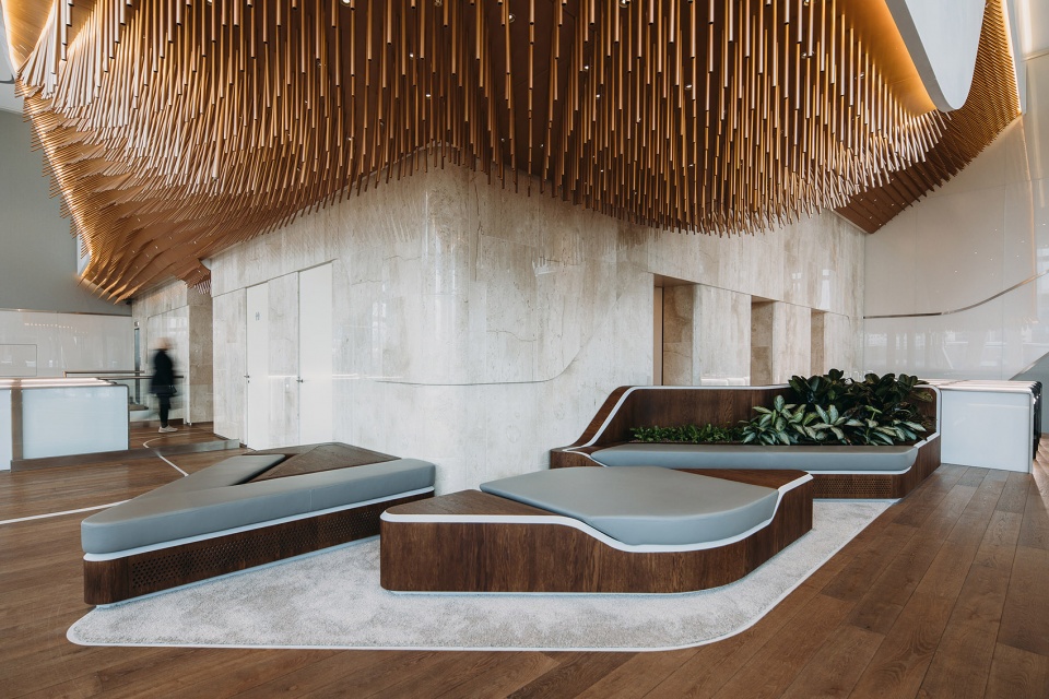 unstudio tower lobby interior remodeling by unstudio