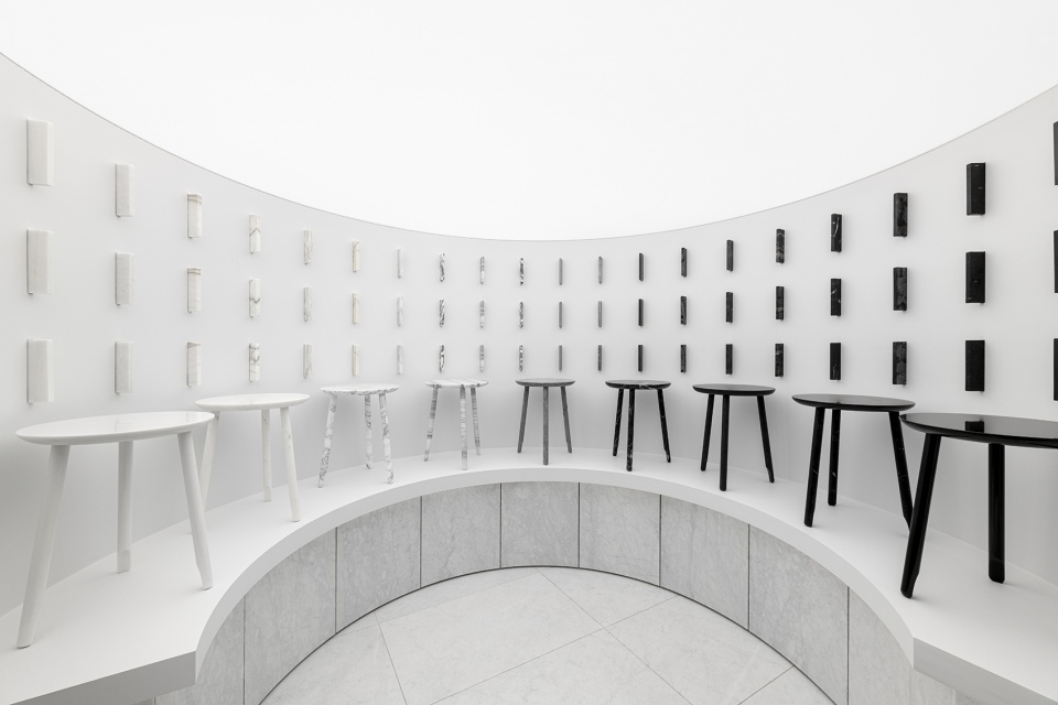 marsotto marble showroom by nendo