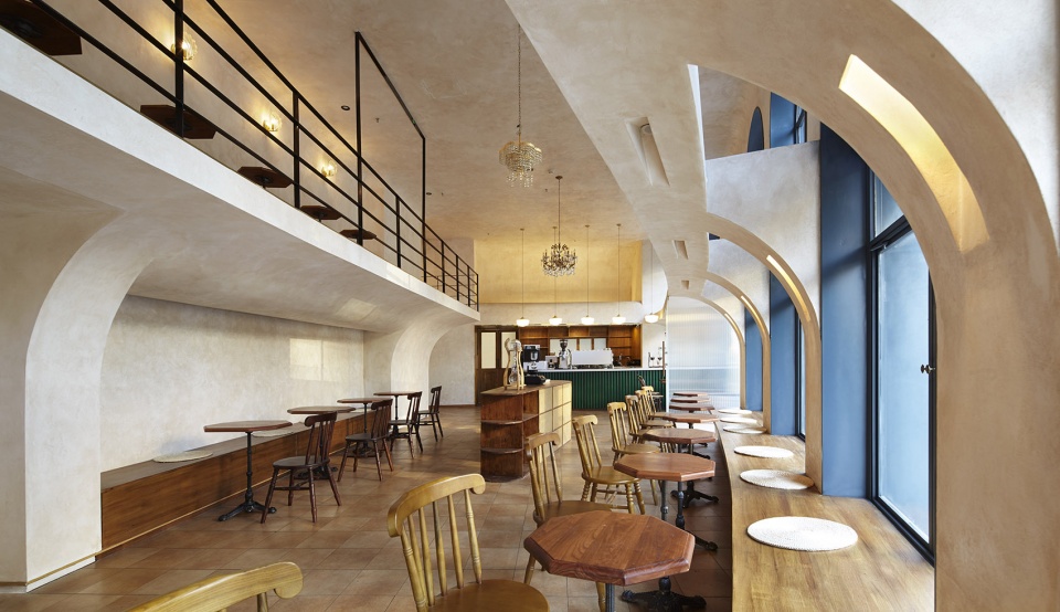 metal hands coffee renovation china by linkchance architects