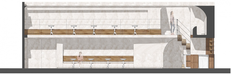 metal hands coffee renovation china by linkchance architects
