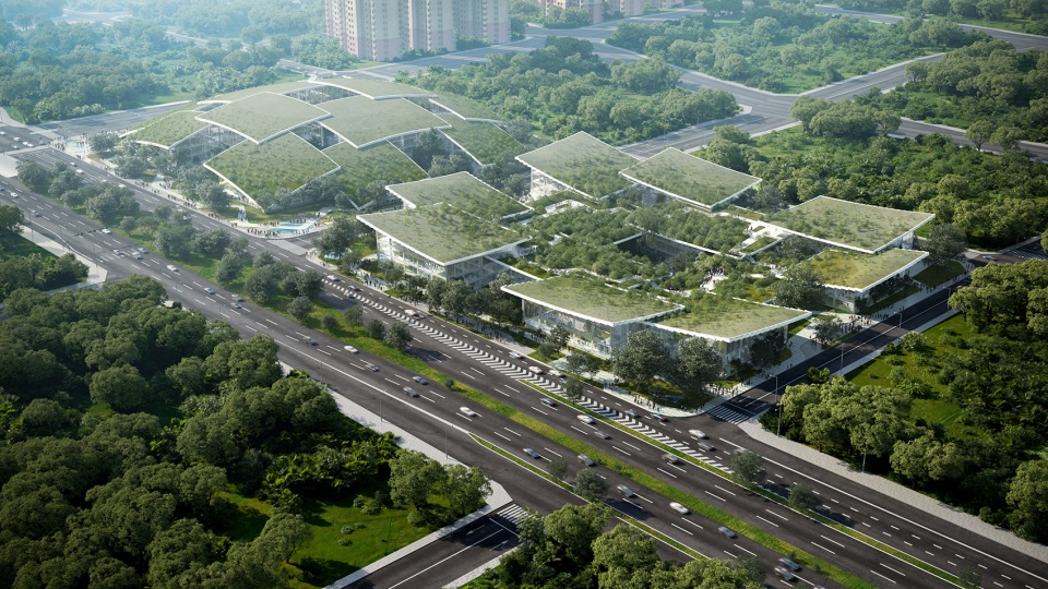 BIG TFC Terminus Future City Aerial Day View Image by LucianR and BIG Bjarke Ingels Group