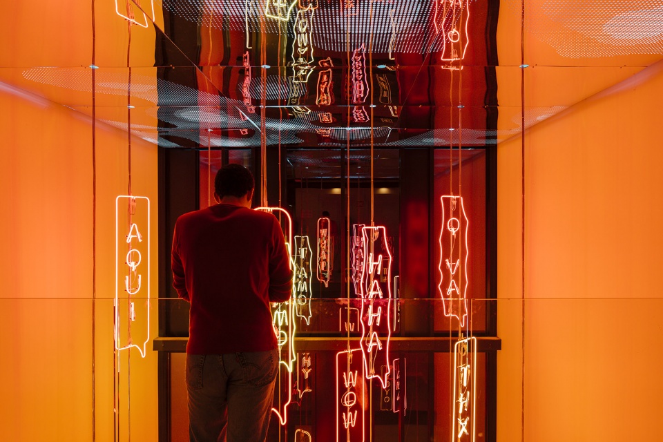 YOYO Permanent light art installation Brut Deluxe