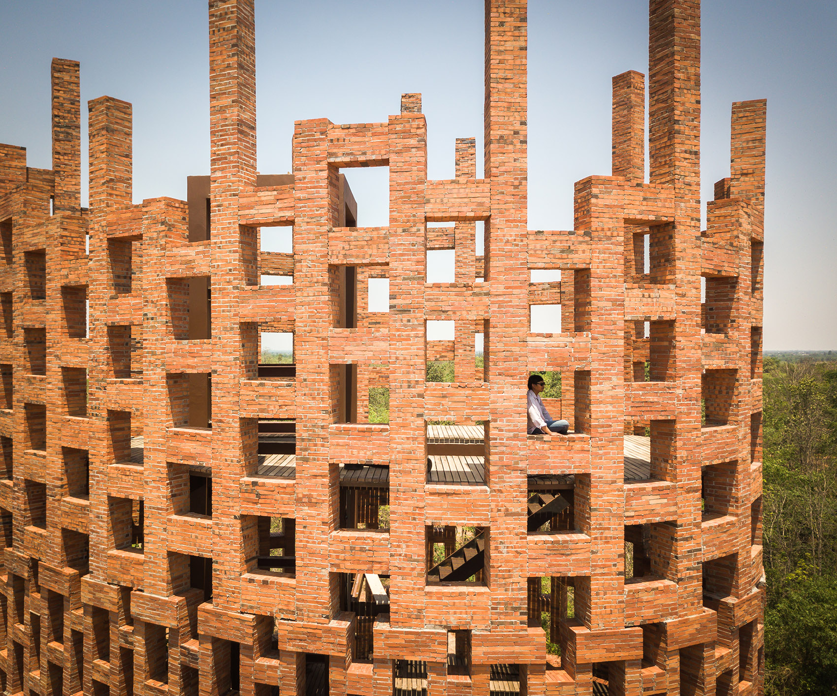 Brick Observation Tower by Bangkok Project Studio 谷德设计网