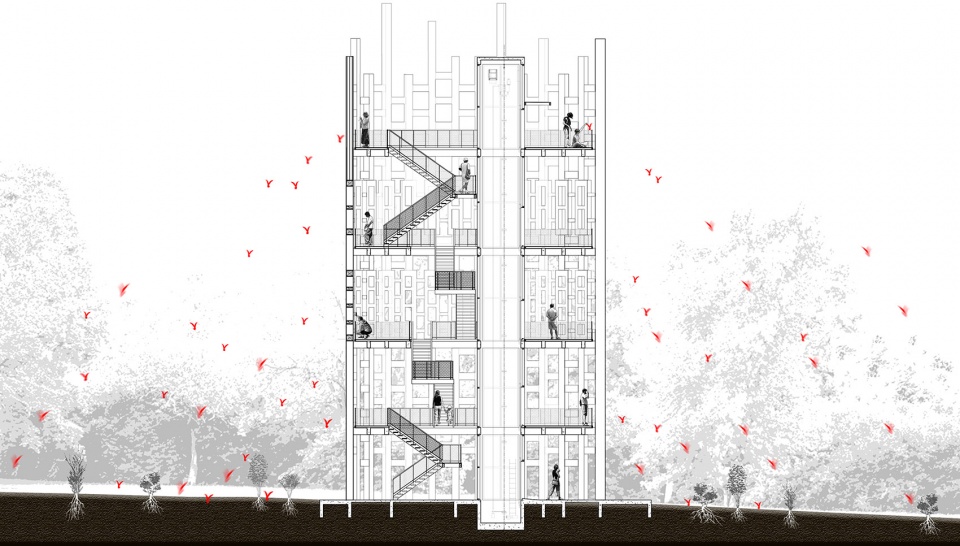 Brick Observation Tower Bangkok Project Studio