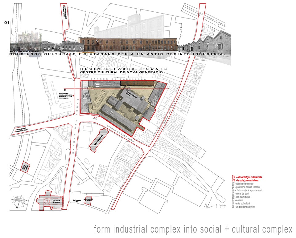Transformation of the old thread storage building in a social housing complex by Roldan Berengue