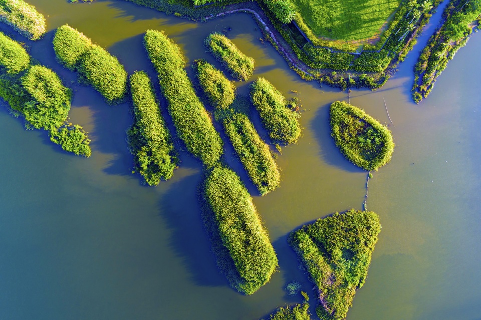 meishe river greenway and fengxiang park haikou china by turenscape