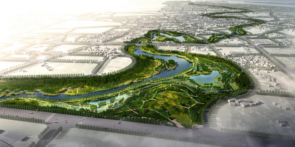 meishe river greenway and fengxiang park haikou china by turenscape
