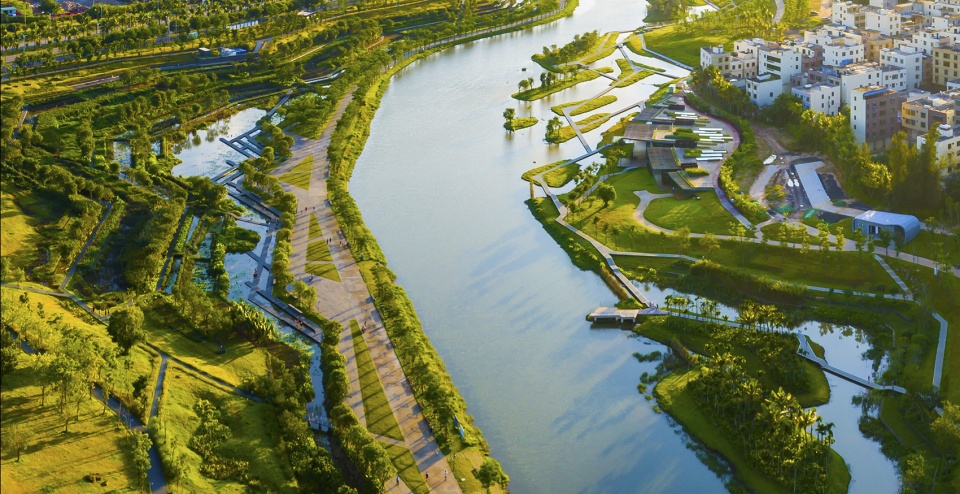 meishe river greenway and fengxiang park haikou china by turenscape