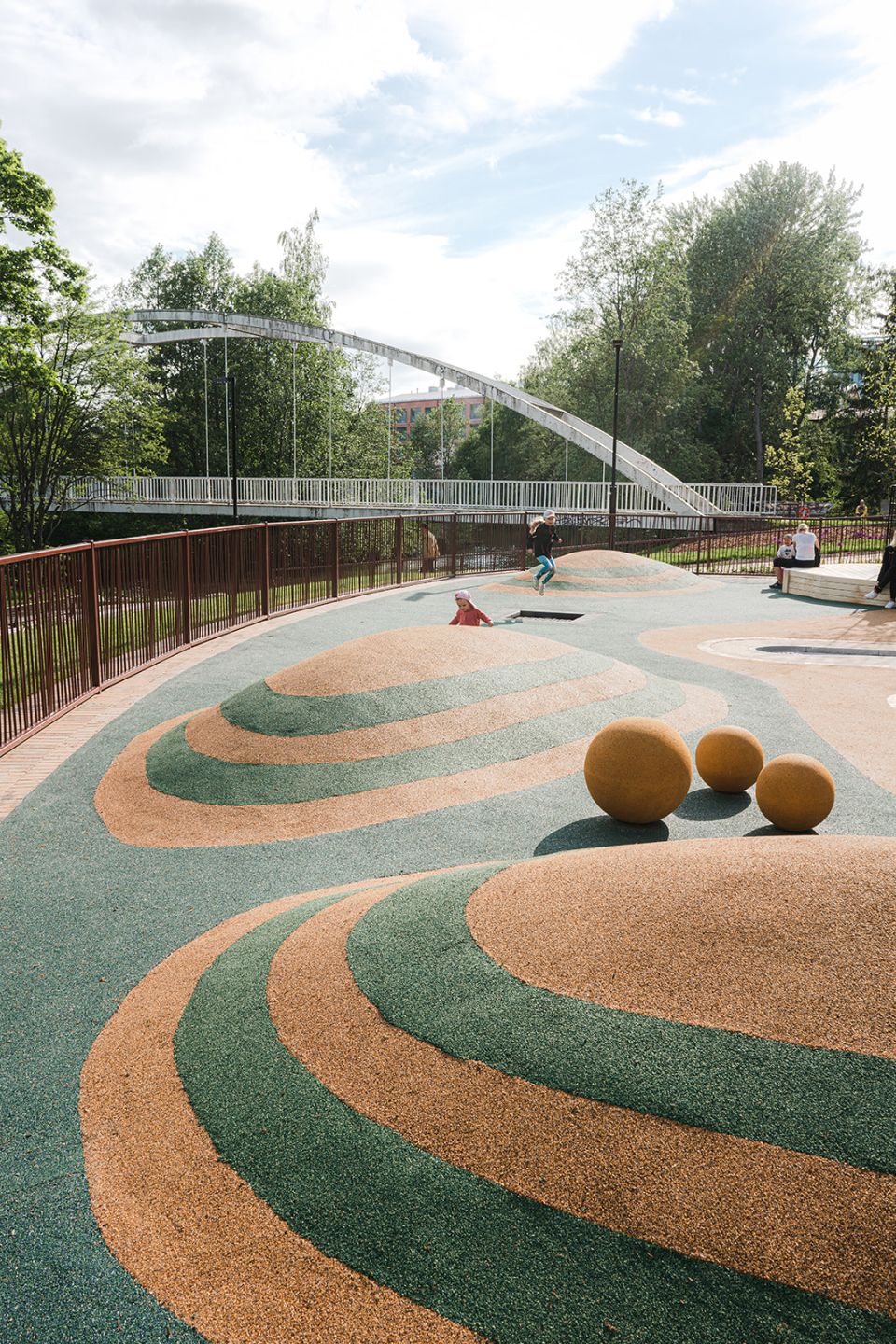 Åvik River Reed Playground and river park by LOCI Landscape Architects