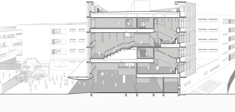 The New Bund School of No.2 Secondary School of East China Normal University Atelier Z DPLUS