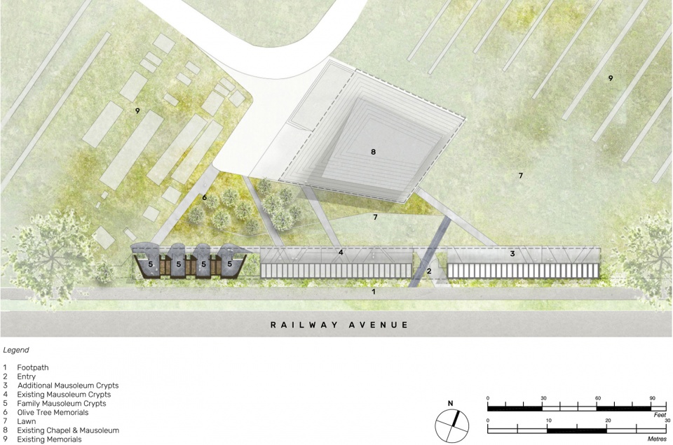 werribee mausoleum extension by bent architecture 1