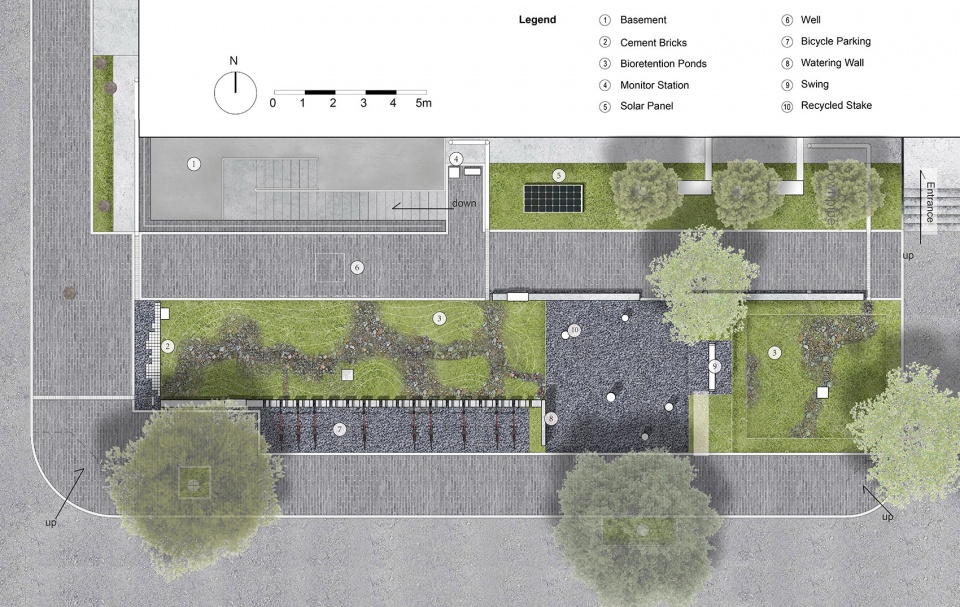 harvesting raingarden oasis in a high density campus china by hao zhang and kangfu zhuo
