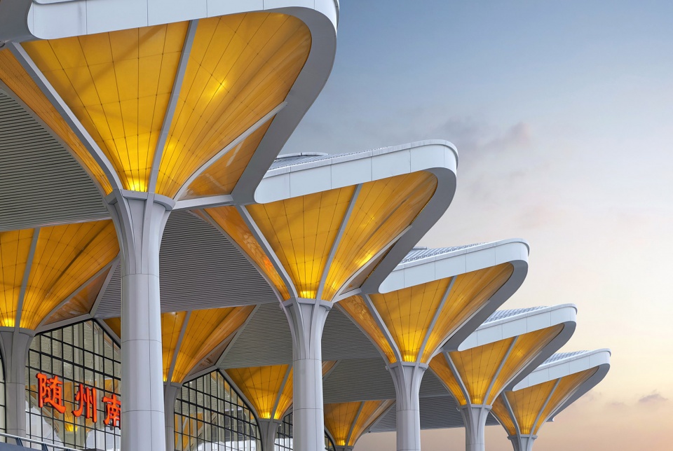 suizhou south railway station china by csadi