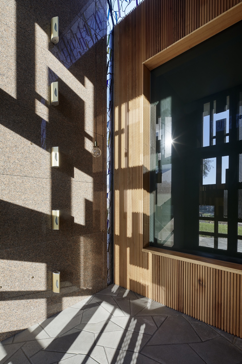 werribee mausoleum extension by bent architecture