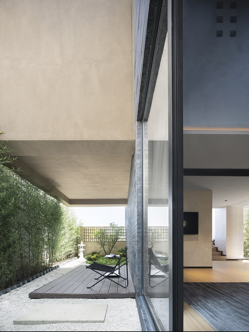 Pretty lodges built in mountains layering courtyard China by CC ARCHITECTURE SPACE
