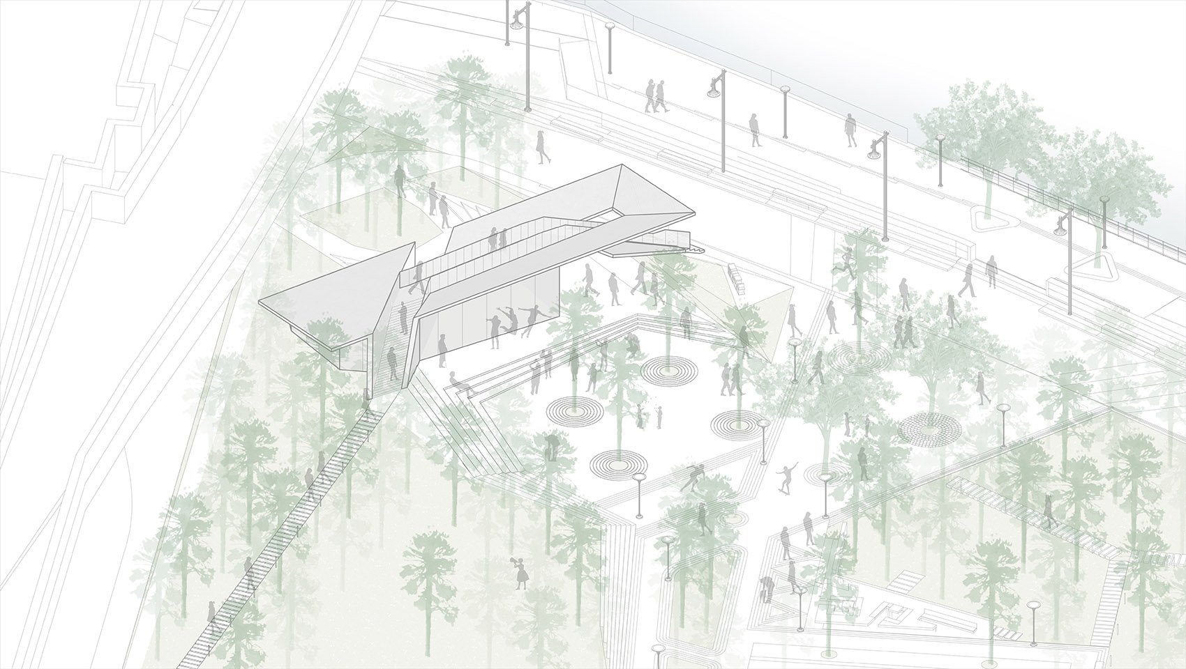 paper kite house design of the north gate of jiuzi park china by tjadoriginal design studio