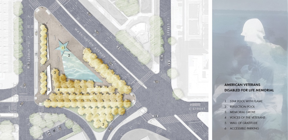 2020 asla general design award of honor american veterans disabled for life memorial