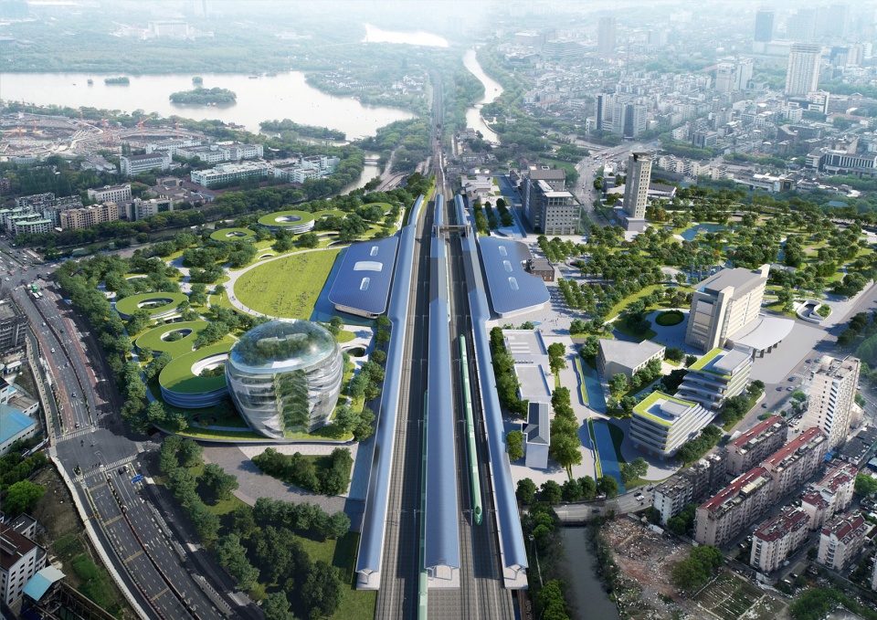 MAD Unveils Jiaxing s Train Station in the Forest