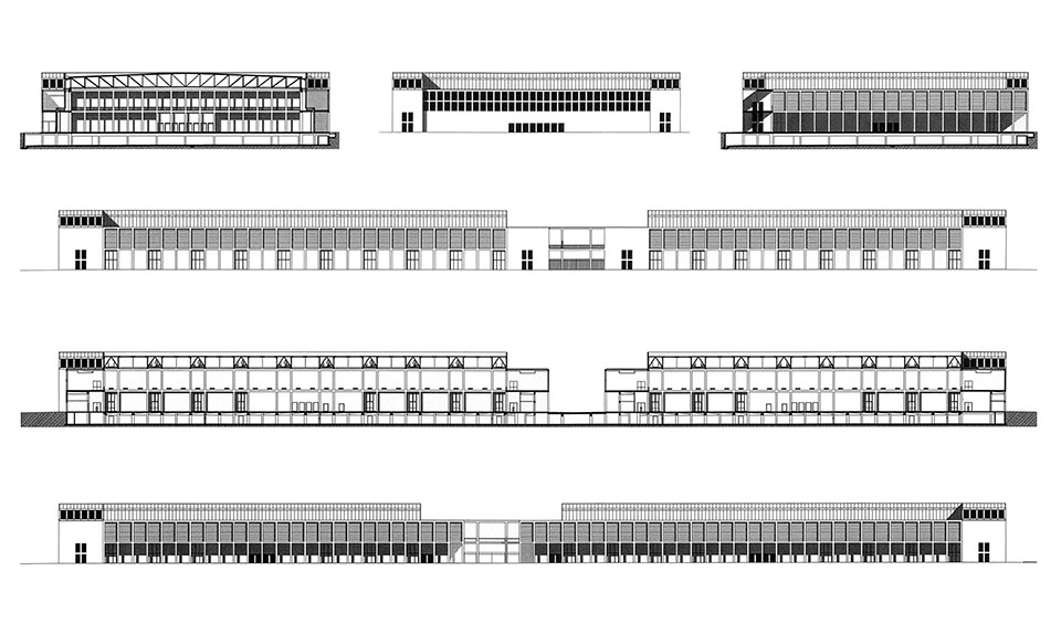 TWO EXHIBITION PAVILIONS FOR THE FAIR OF PADUA by Franco Stella