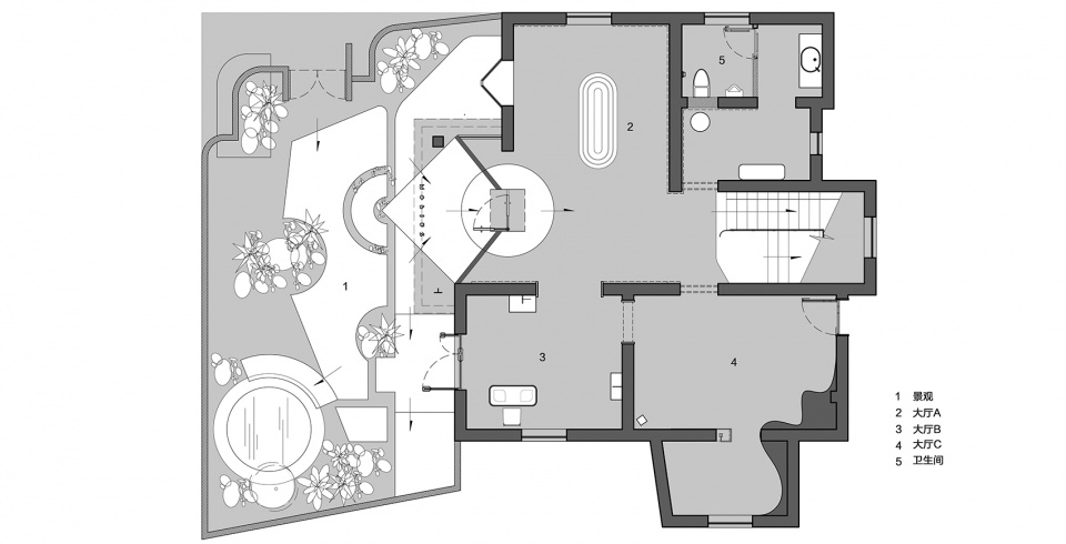 circulation mobius art space by mountain soil interior design