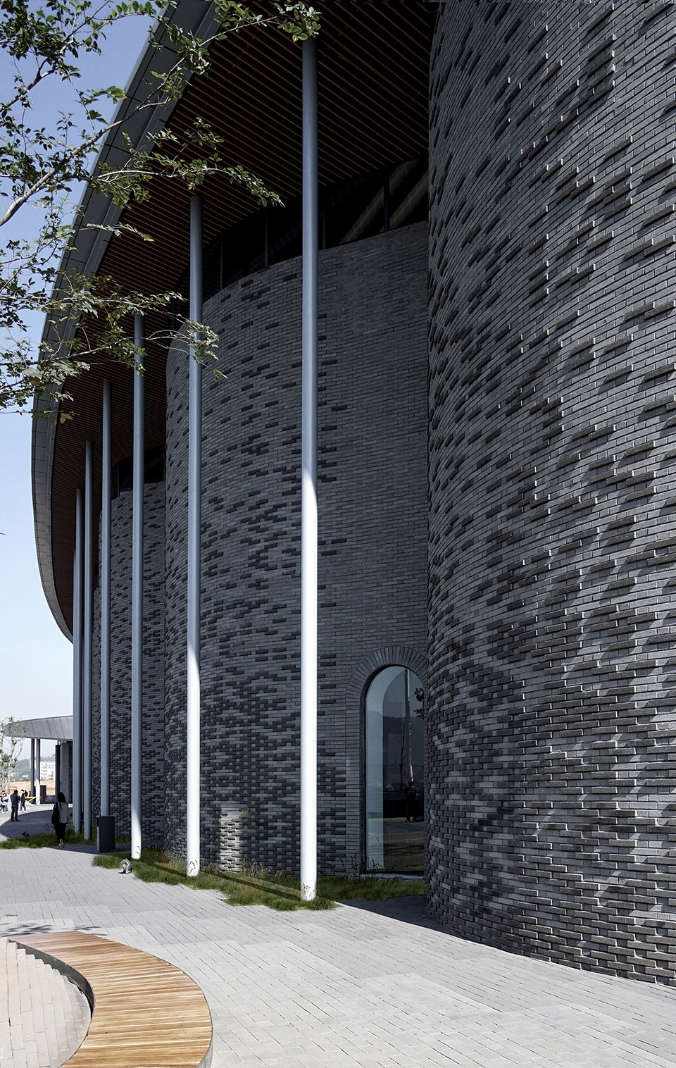 gymnasium and swimming pool of fujian jianou first high school china by thdl