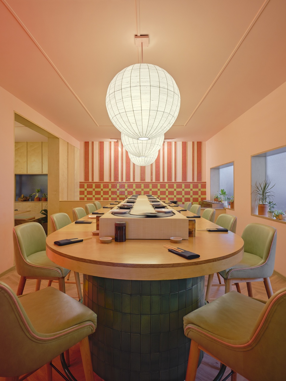 lucky chan sushi dimsum parlour by maia design studio