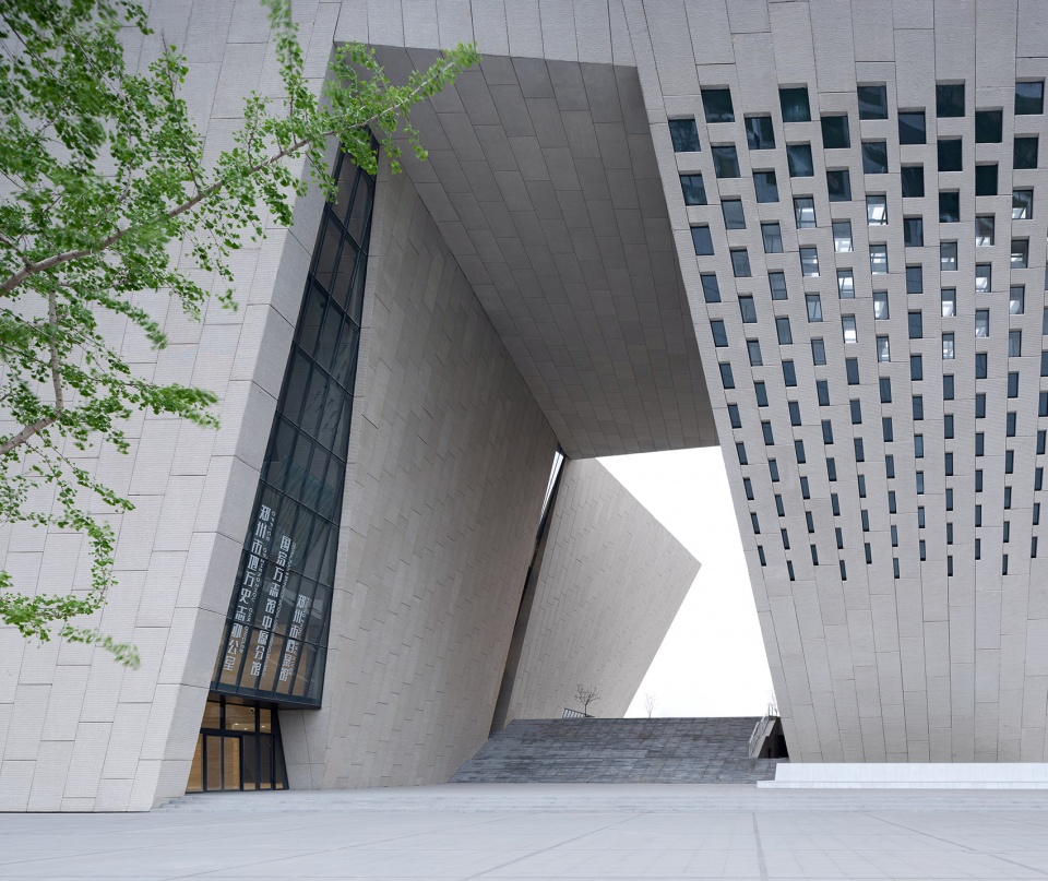 zhengzhou art museum and zhengzhou archives china by zeng qun architecture design studio