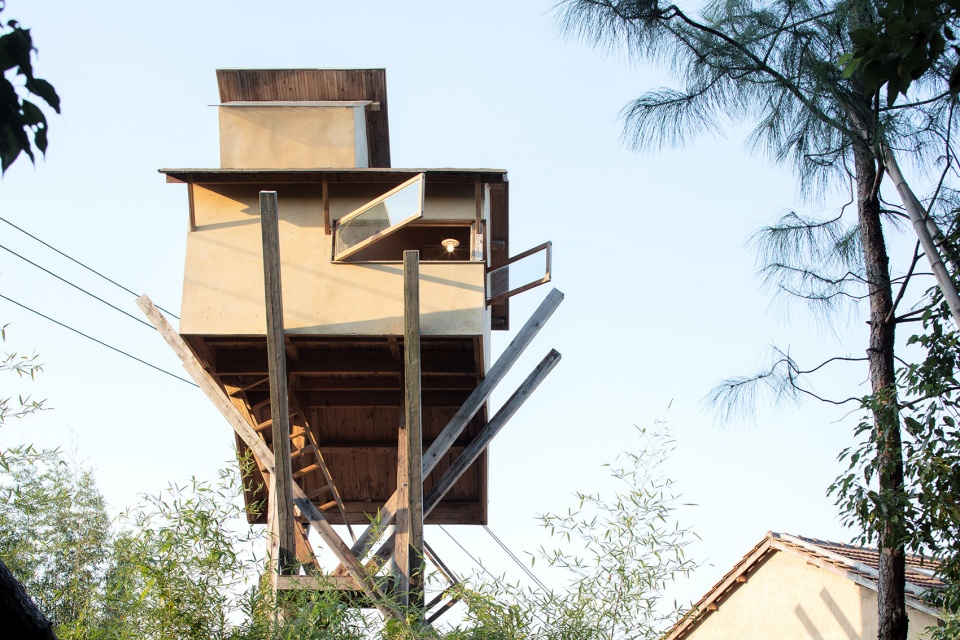 tower for meditation and view china by jumping house lab