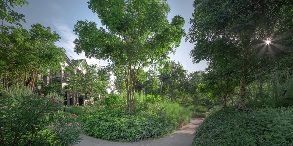 landscape design of hotel labaris khao yai by shma