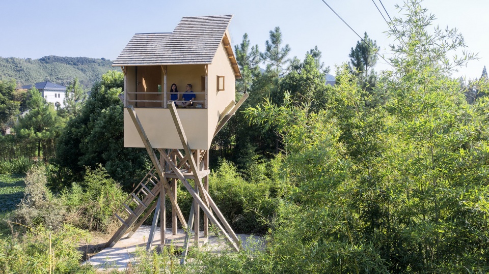 tower for meditation and view china by jumping house lab