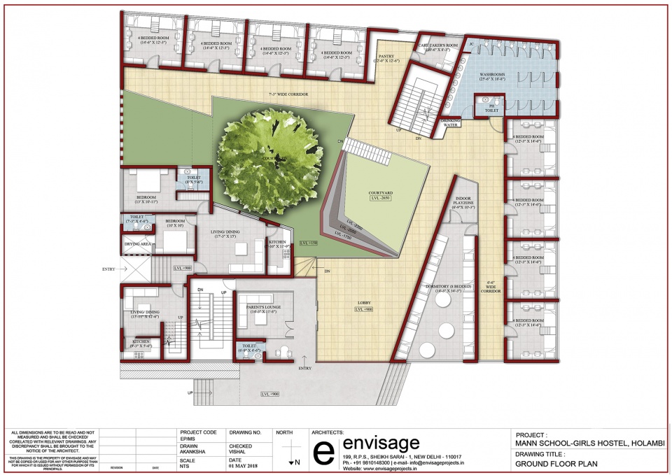 the mann school white flower hall girls hostel by envisage