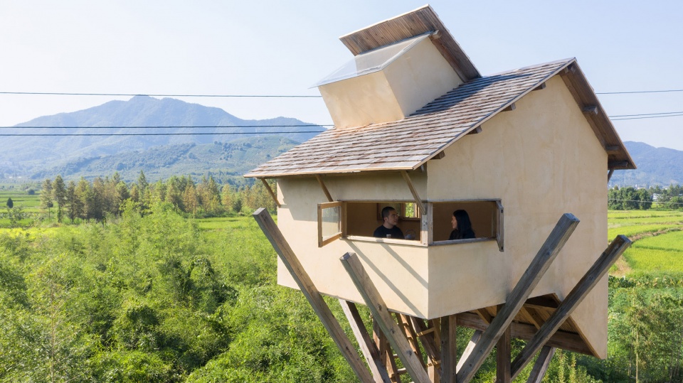 tower for meditation and view china by jumping house lab