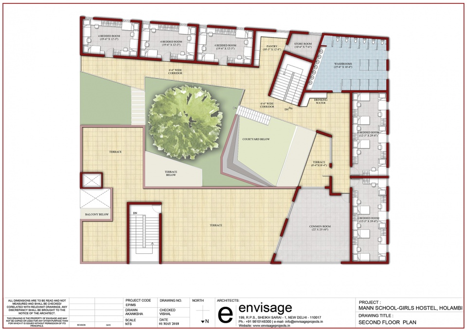 the mann school white flower hall girls hostel by envisage